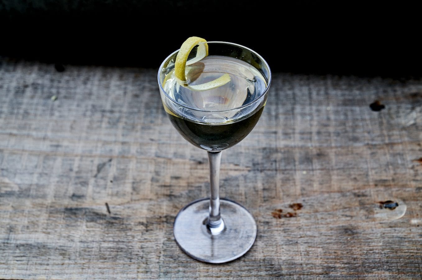 Isolation Proof Martini with lemon twist