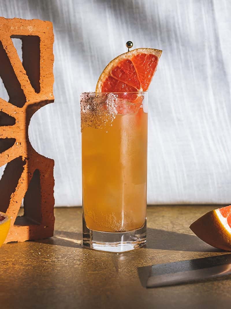 Blanco Paloma in a salt-rimmed highball