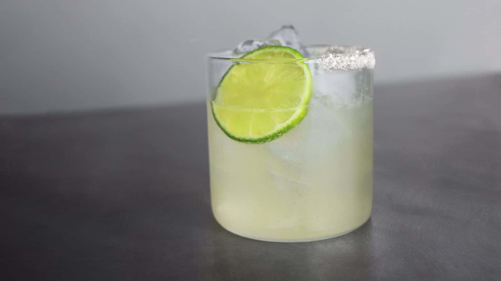 Cilantro Margarita in a rocks glass