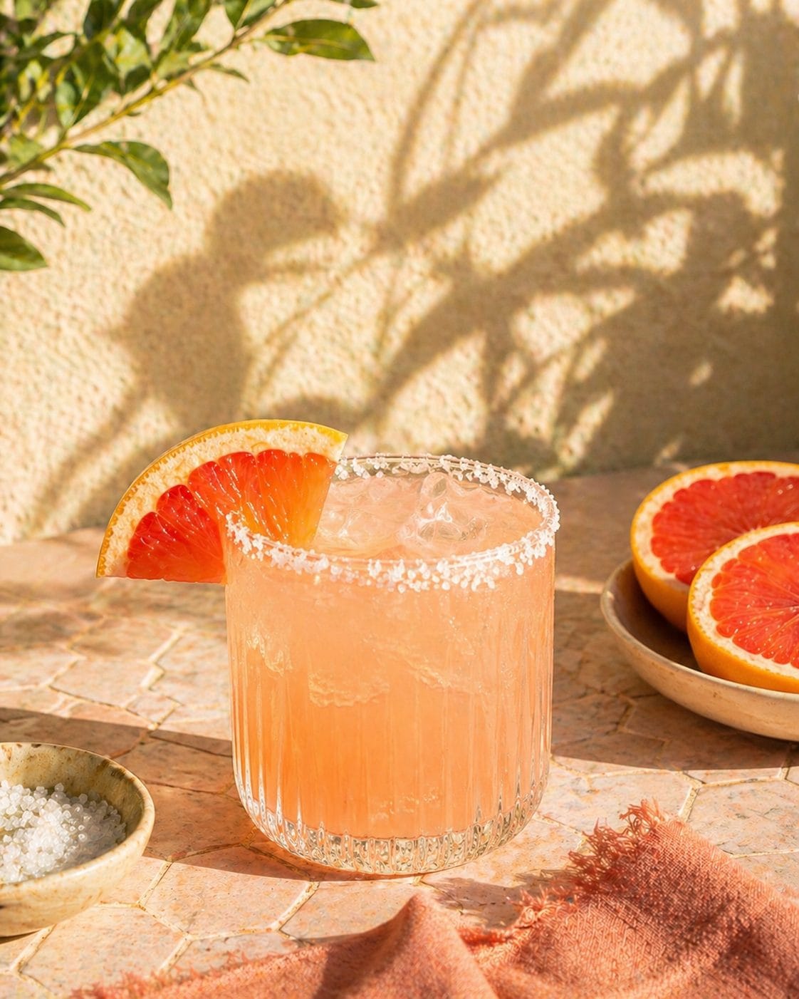 Stoned Paloma with lime zest