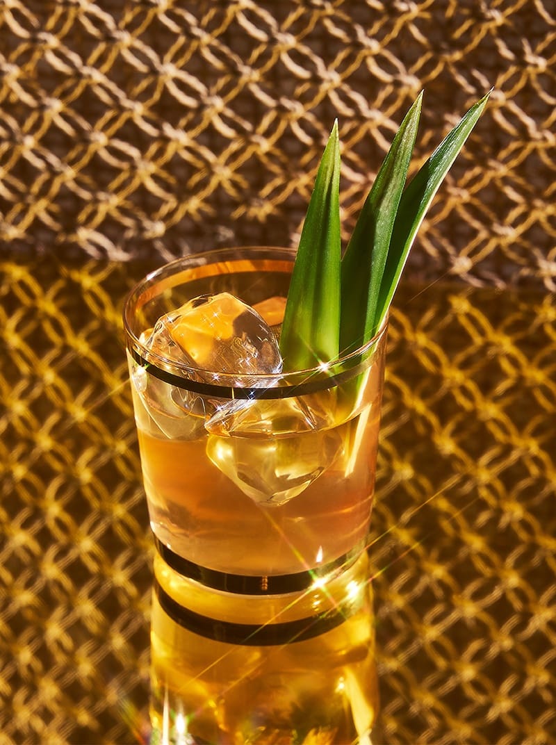 Coconut Cartel rum with coconut water on the rocks